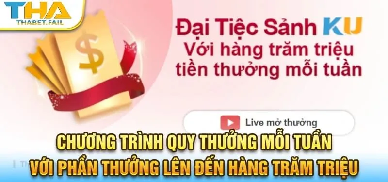 Quay thưởng mỗi tuần – cơ hội nhận thưởng lớn lên đến hàng trăm triệu đồng